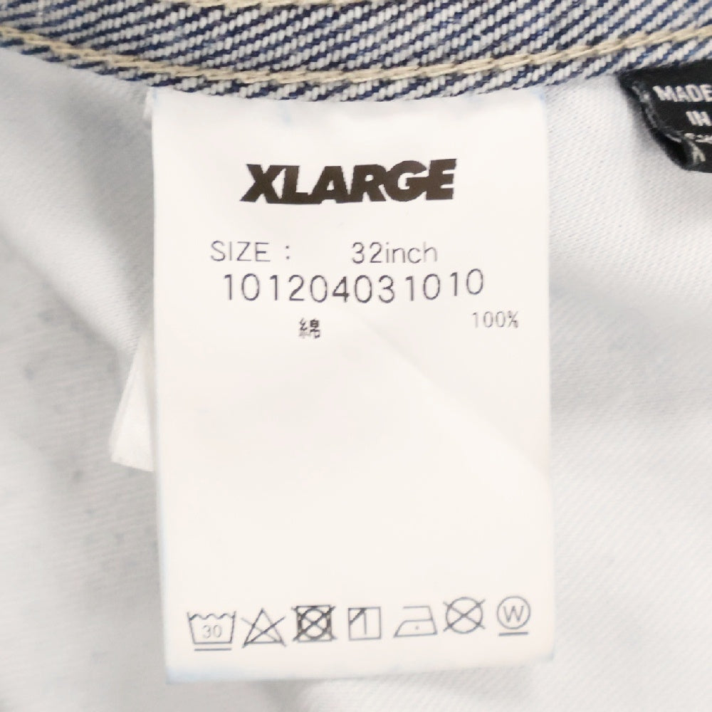 X-LARGE(エクストララージ) DENIM 6POCKET PANTS デニムカーゴパンツ インディゴ 101204031010