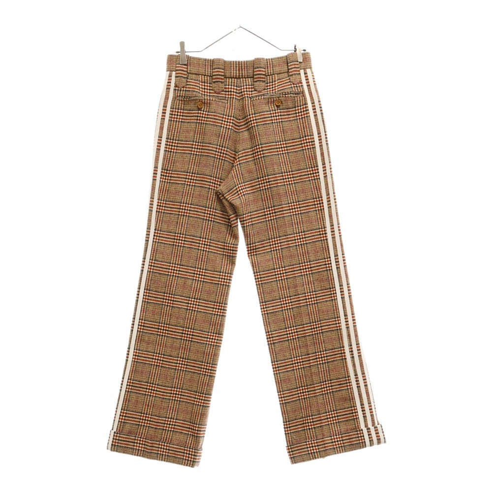 GUCCI(グッチ) × adidas Check Wool Trouser グッチ アディダス チェックウールパンツ ブラウン 696656