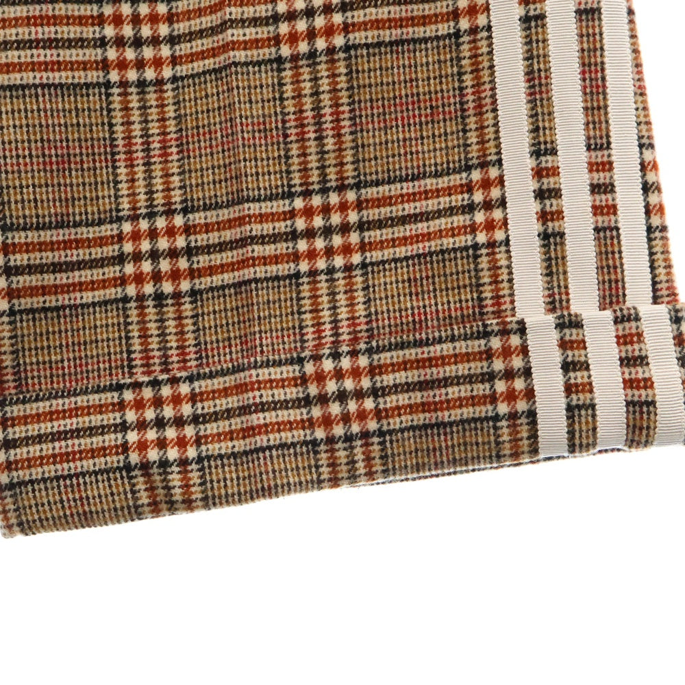 GUCCI(グッチ) × adidas Check Wool Trouser グッチ アディダス チェックウールパンツ ブラウン 696656