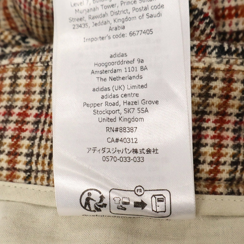 GUCCI(グッチ) × adidas Check Wool Trouser グッチ アディダス チェックウールパンツ ブラウン 696656