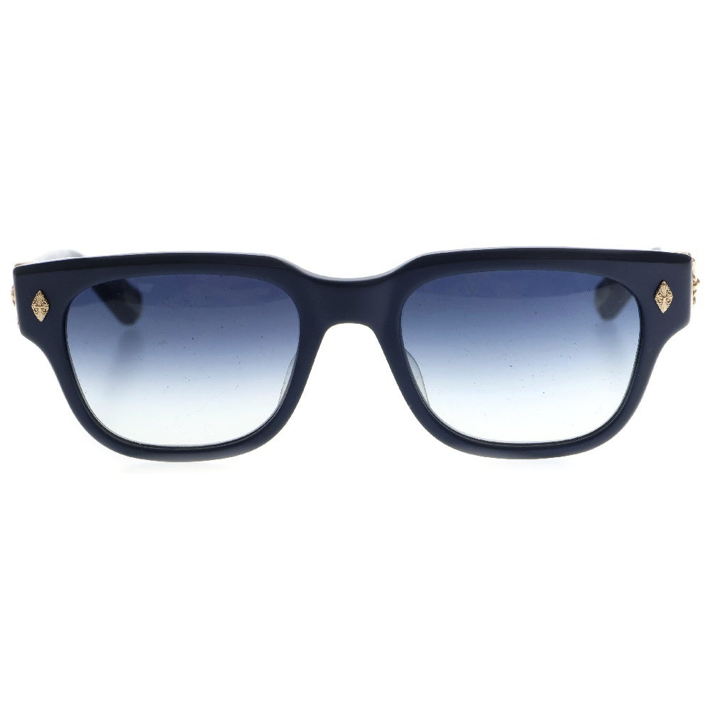 CHROME HEARTS(クロムハーツ) GIVENHED 18KGP クラシックオーバルクロスサングラス ネイビー/ゴールド