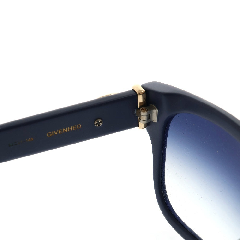 CHROME HEARTS(クロムハーツ) GIVENHED 18KGP クラシックオーバルクロスサングラス ネイビー/ゴールド