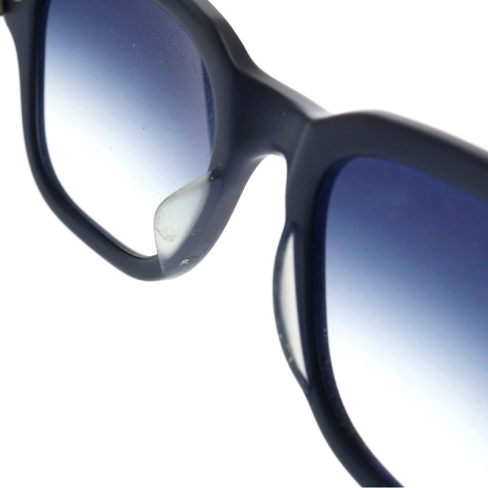 CHROME HEARTS(クロムハーツ) GIVENHED 18KGP クラシックオーバルクロスサングラス ネイビー/ゴールド