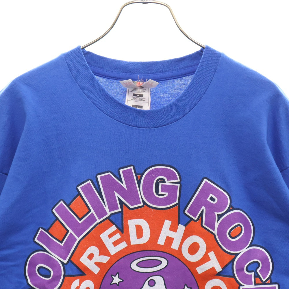 VINTAGE(ヴィンテージ) 90's RED HOT CHILI PEPPERS FAIR L/S FRUIT OF THE LOOM レッドホットチリペッパーズ ローリングロック プリントロゴ 長袖Tシャツ ブルー