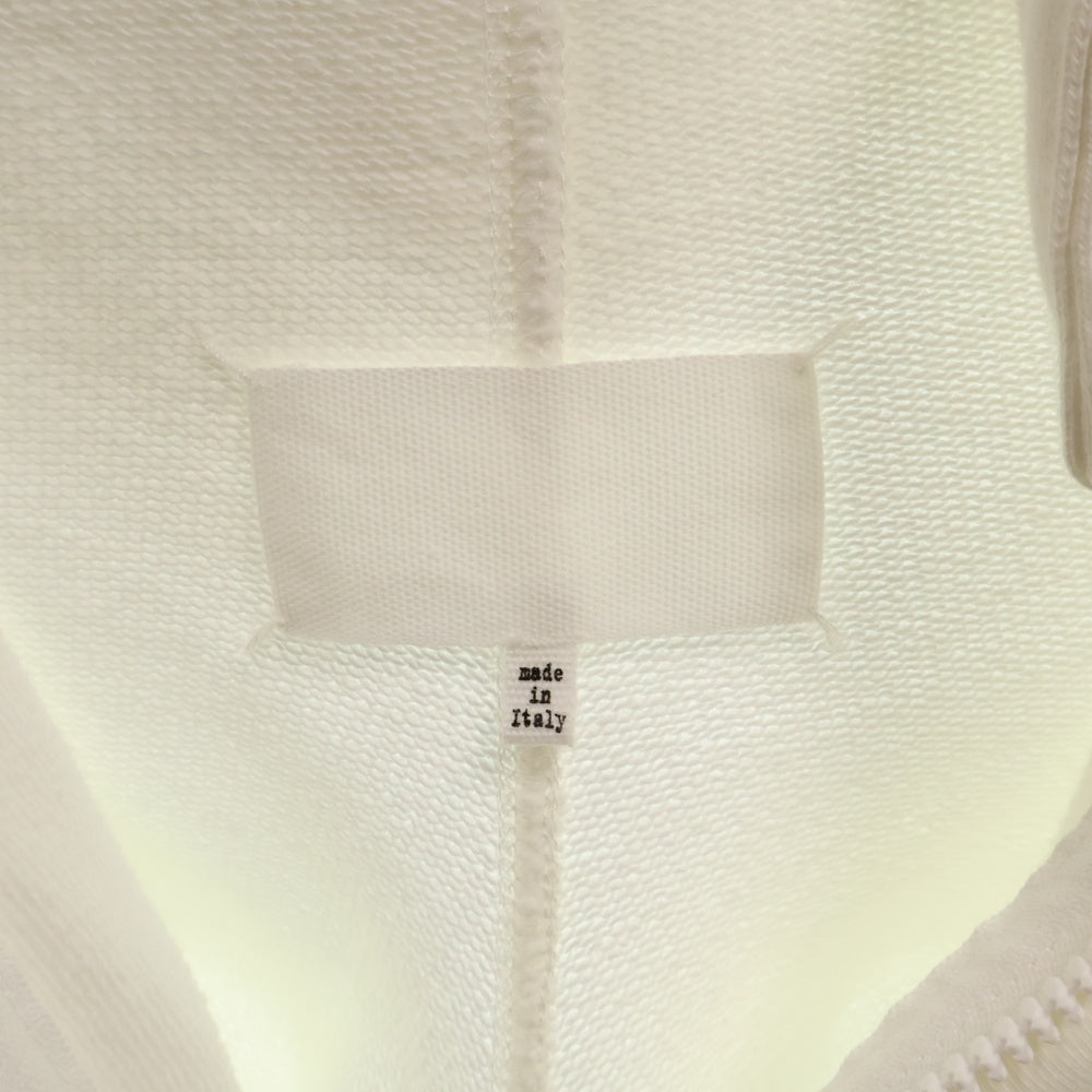 Maison Margiela(メゾンマルジェラ) 21SS Zip Up Hoodie S30HG0026 S25505 ギャザー変形 ジップアップパーカー フーディ ホワイト