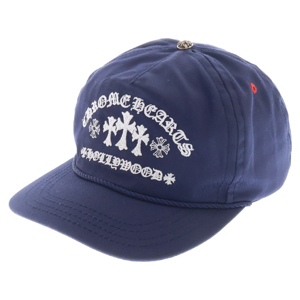 CHROME HEARTS(クロムハーツ) トリプルクロス刺繍ベースボールキャップ ネイビー/レッド