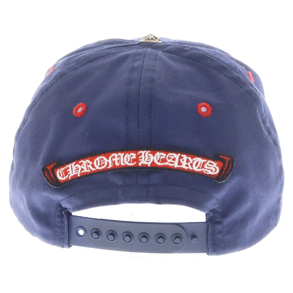 CHROME HEARTS(クロムハーツ) トリプルクロス刺繍ベースボールキャップ ネイビー/レッド