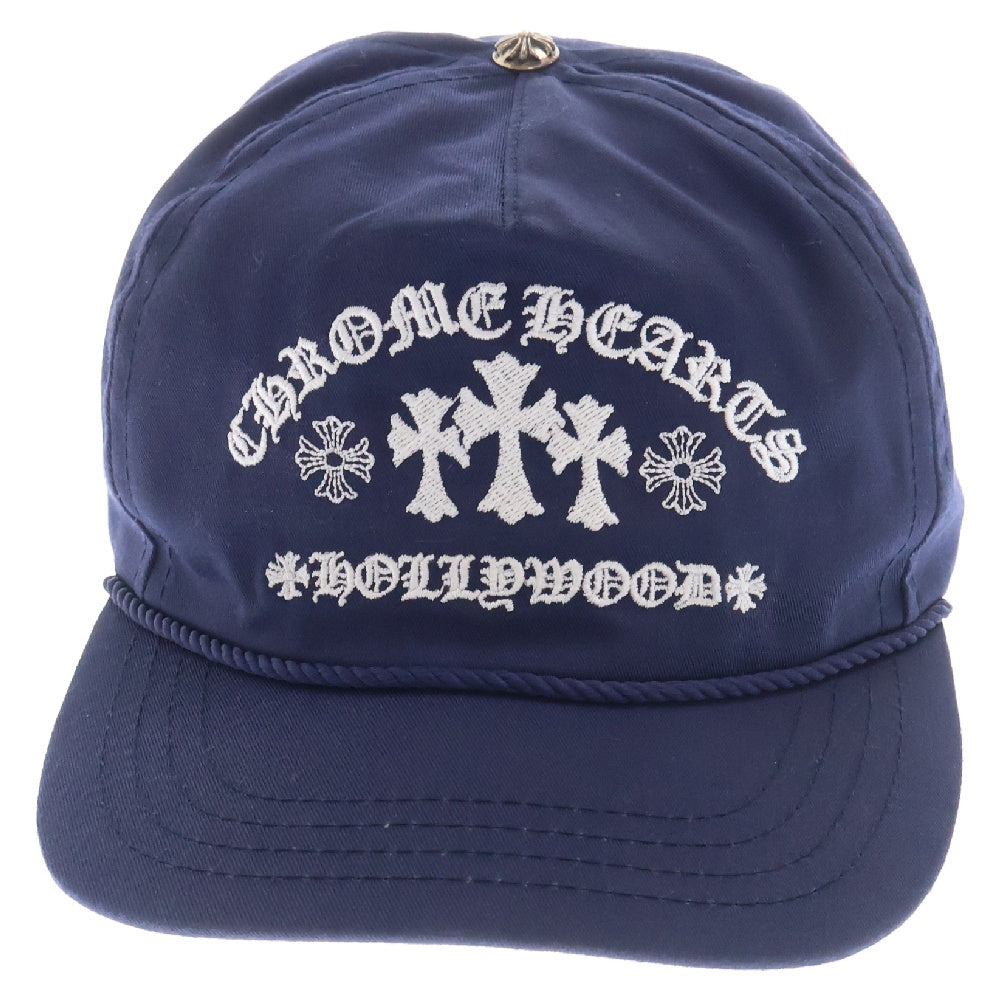 CHROME HEARTS(クロムハーツ) トリプルクロス刺繍ベースボールキャップ ネイビー/レッド