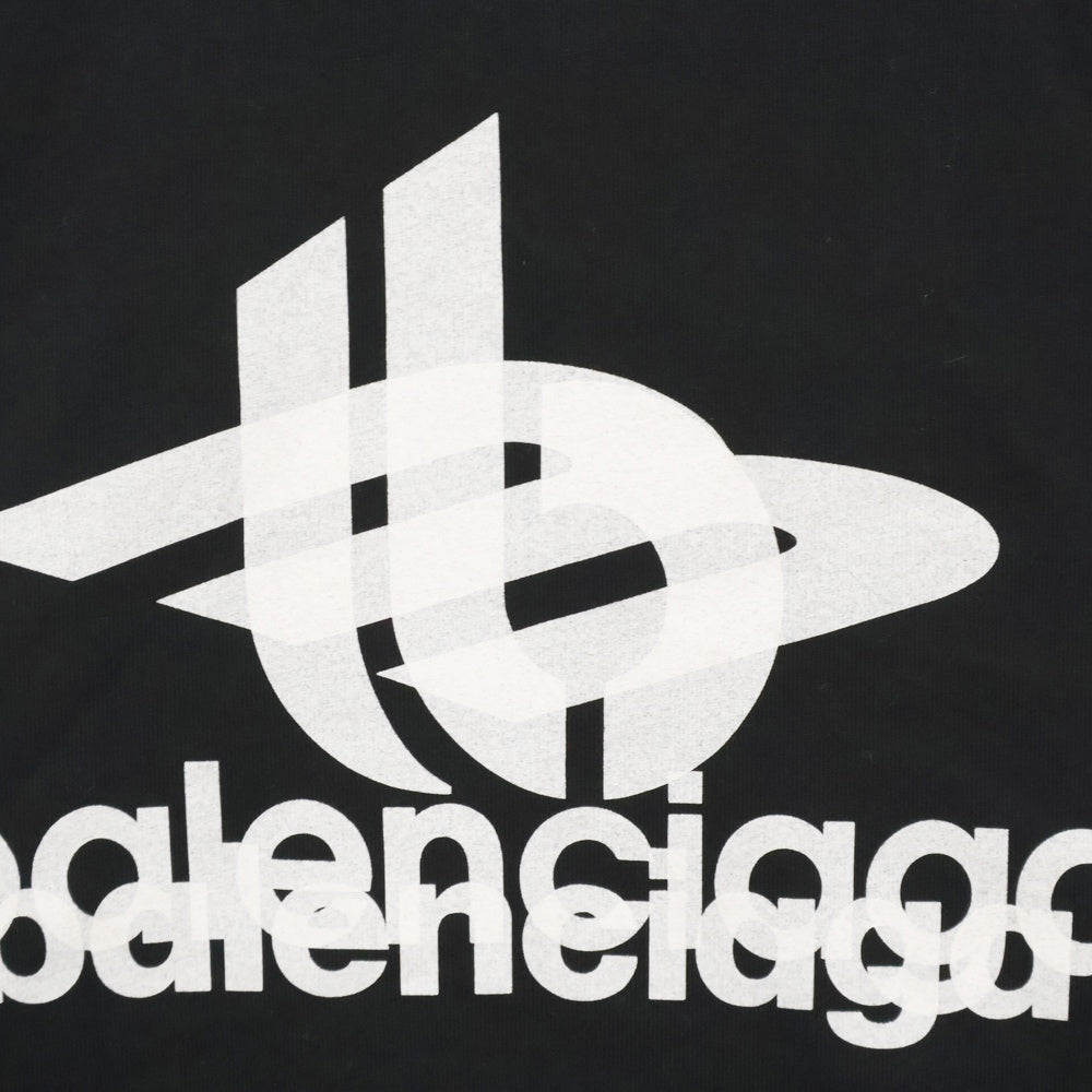 BALENCIAGA(バレンシアガ) 23AW LAYERED SPORTS LOGO TEE レイヤード スポーツロゴ半袖Tシャツ カットソー ブラック 739028 TPVF2