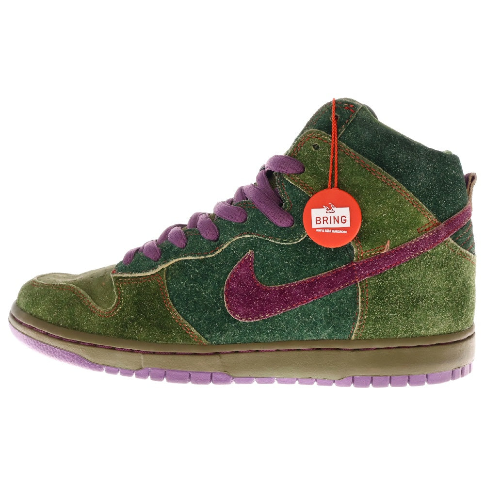 NIKE SB(ナイキエスビー) 【観賞用 2010年製】DUNK HIGH PREMIUM SB SKUNK 420 313171-300 ダンク スカンク ハイカットスニーカー US9.5/27.5cm グリーン