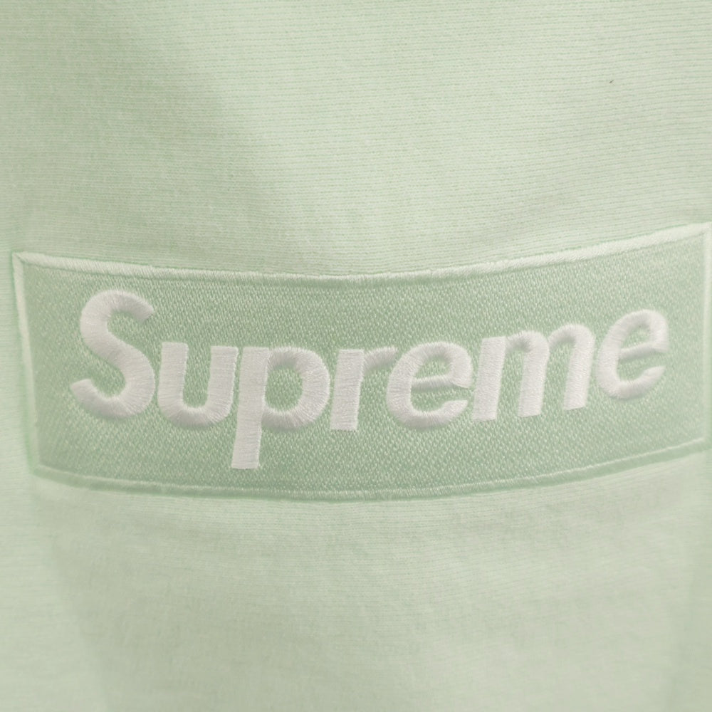 SUPREME(シュプリーム) 23AW Box Logo Hooded Sweatshirt ボックスロゴ刺繍スウェットプルオーバーパーカー ライトグリーン