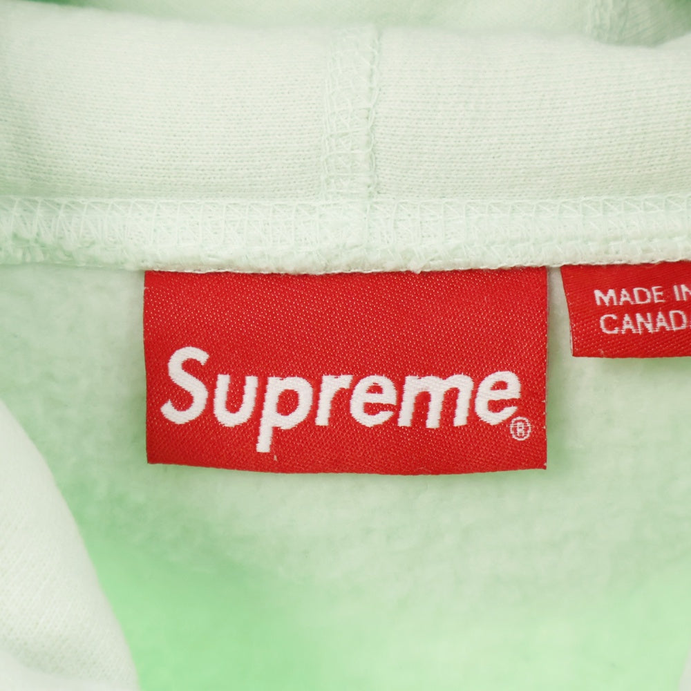 SUPREME(シュプリーム) 23AW Box Logo Hooded Sweatshirt ボックスロゴ刺繍スウェットプルオーバーパーカー ライトグリーン