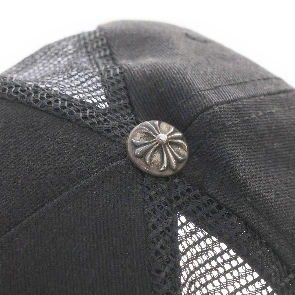 CHROME HEARTS(クロムハーツ) フレアニープリント デニムトラッカーキャップ ブラック