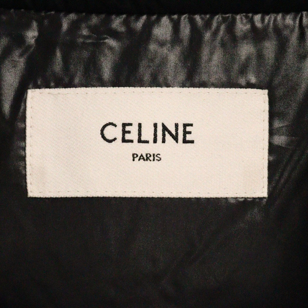CELINE(セリーヌ) ロゴ刺繍ダウンジャケット アウター ブラック 2W31A595K.38NO