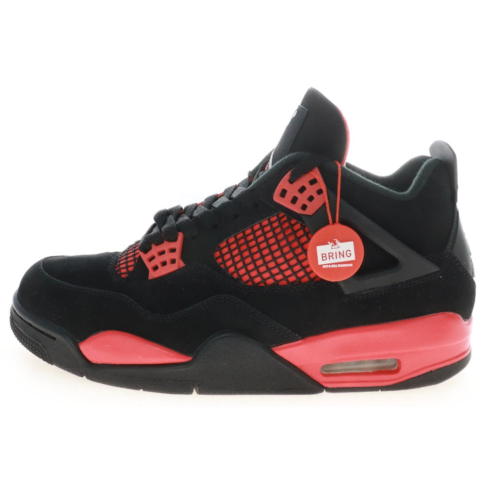 NIKE(ナイキ) AIR JORDAN 4 RETRO RED THUNDER CT8527-016 エアジョーダン4 レッドサンダー ハイカットスニーカー US9.5/27.5cm ブラック/レッド