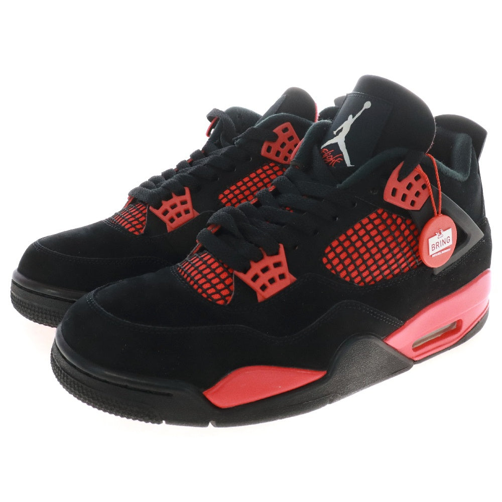 NIKE(ナイキ) AIR JORDAN 4 RETRO RED THUNDER CT8527-016 エアジョーダン4 レッドサンダー ハイカットスニーカー US9.5/27.5cm ブラック/レッド