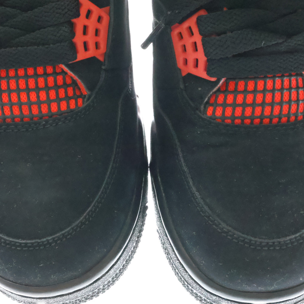 NIKE(ナイキ) AIR JORDAN 4 RETRO RED THUNDER CT8527-016 エアジョーダン4 レッドサンダー ハイカットスニーカー US9.5/27.5cm ブラック/レッド