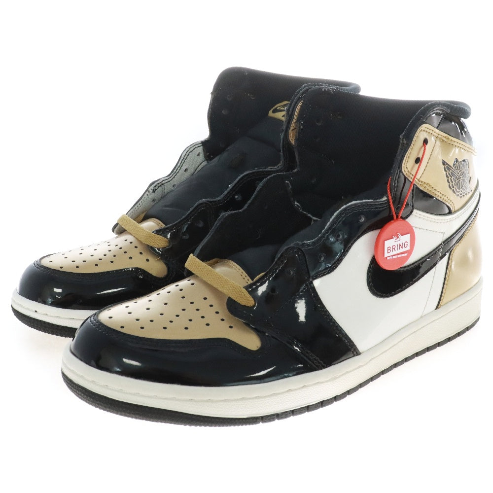 NIKE(ナイキ) AIR JORDAN 1 RETRO HIGH OG NRG GOLD TOE 861428-007 エアジョーダン1 ゴールドトゥ ハイカットスニーカー ゴールド/ブラック US9.5/27.5cm