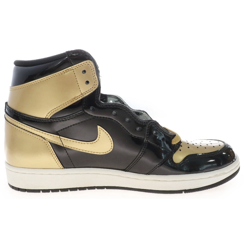 NIKE(ナイキ) AIR JORDAN 1 RETRO HIGH OG NRG GOLD TOE 861428-007 エアジョーダン1 ゴールドトゥ ハイカットスニーカー ゴールド/ブラック US9.5/27.5cm