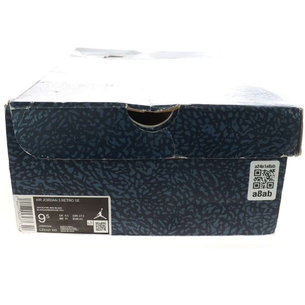 NIKE(ナイキ) AIR JORDAN 3 RETRO SE-T CZ6431-100 エアジョーダン3 ハイカットスニーカー US9.5/27.5cm ホワイト