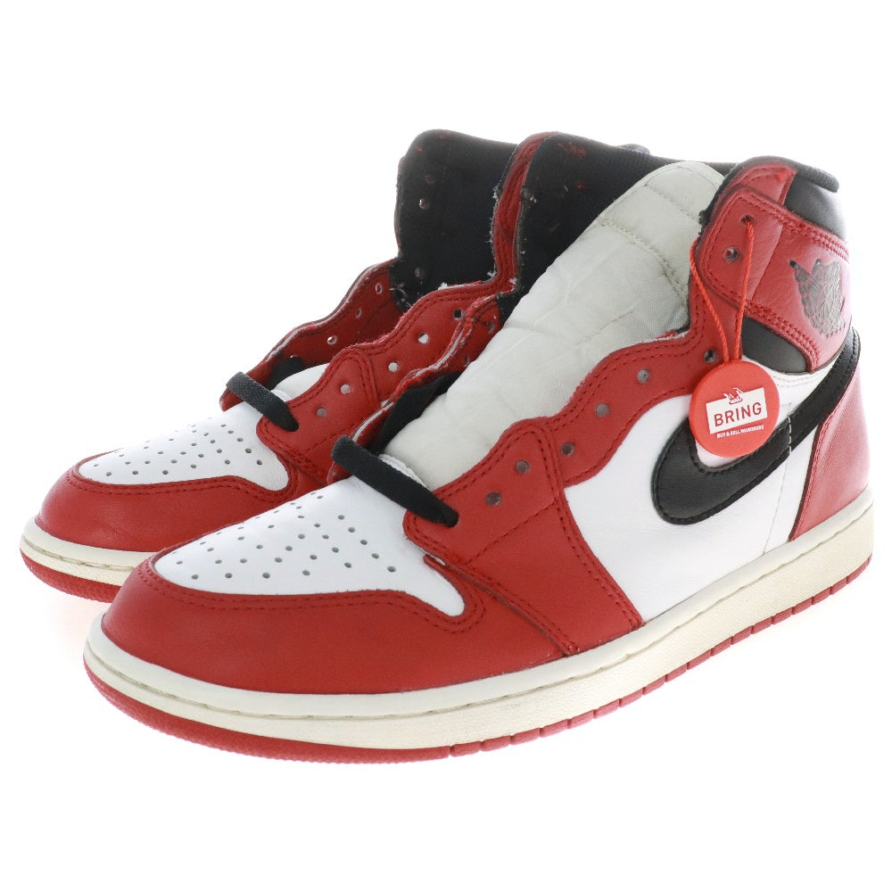 NIKE(ナイキ) AIR JORDAN 1 RETRO HIGH CHICAGO 555088-101 エアジョーダン1 シカゴ ハイスニーカー レッド/ホワイト US9.5/27.5cm