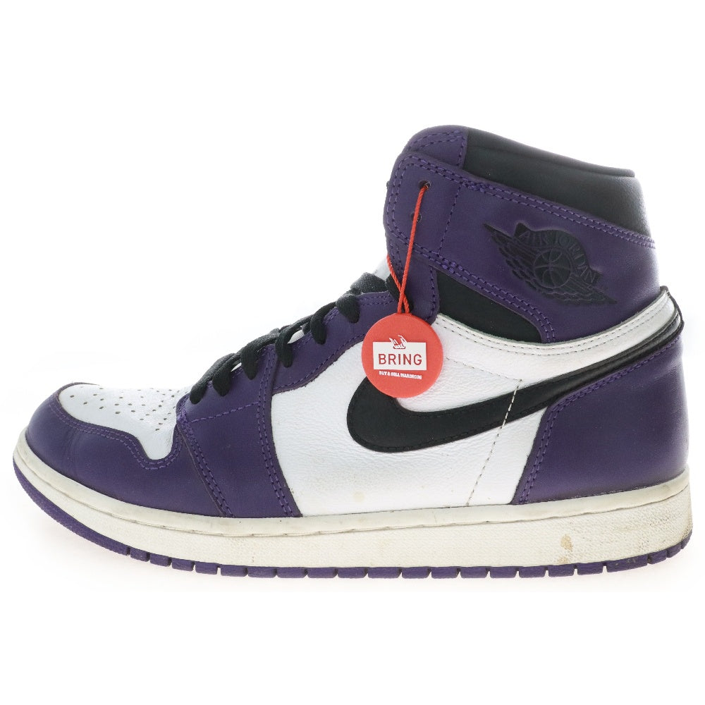 NIKE(ナイキ) AIR JORDAN 1 RETRO HIGH OG COURT PURPLE 555088-500 エアジョーダン1 コートパープル ハイカットスニーカー ホワイト/パープル US10.5/28.5cm