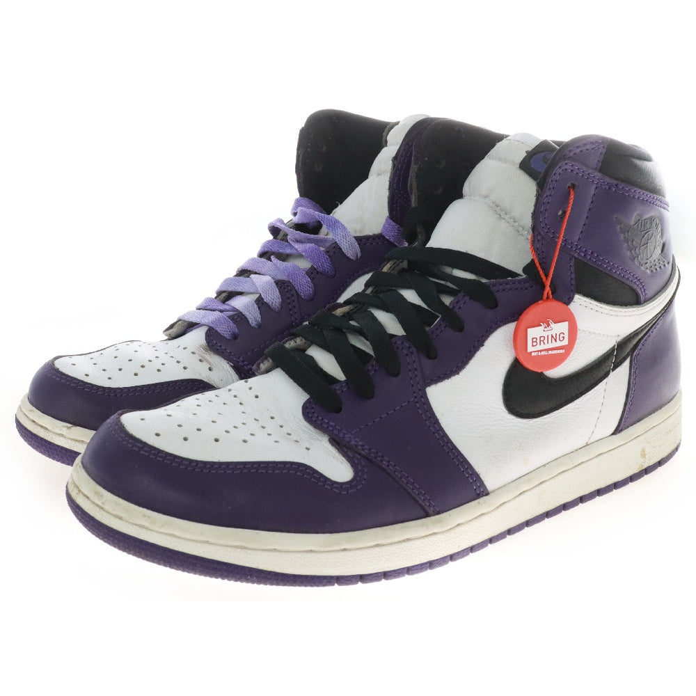 NIKE(ナイキ) AIR JORDAN 1 RETRO HIGH OG COURT PURPLE 555088-500 エアジョーダン1 コートパープル ハイカットスニーカー ホワイト/パープル US10.5/28.5cm
