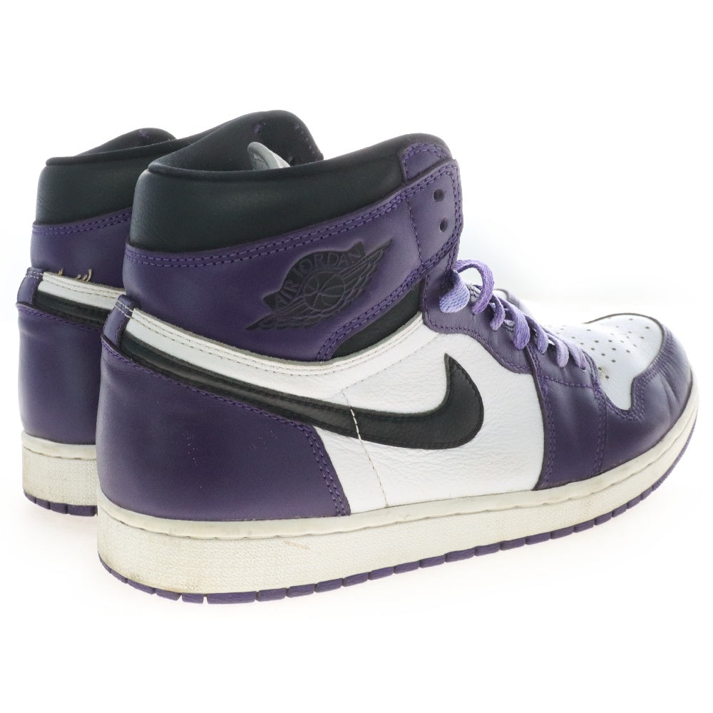 NIKE(ナイキ) AIR JORDAN 1 RETRO HIGH OG COURT PURPLE 555088-500 エアジョーダン1 コートパープル ハイカットスニーカー ホワイト/パープル US10.5/28.5cm
