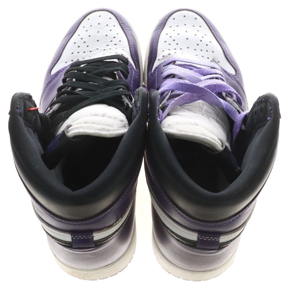 NIKE(ナイキ) AIR JORDAN 1 RETRO HIGH OG COURT PURPLE 555088-500 エアジョーダン1 コートパープル ハイカットスニーカー ホワイト/パープル US10.5/28.5cm
