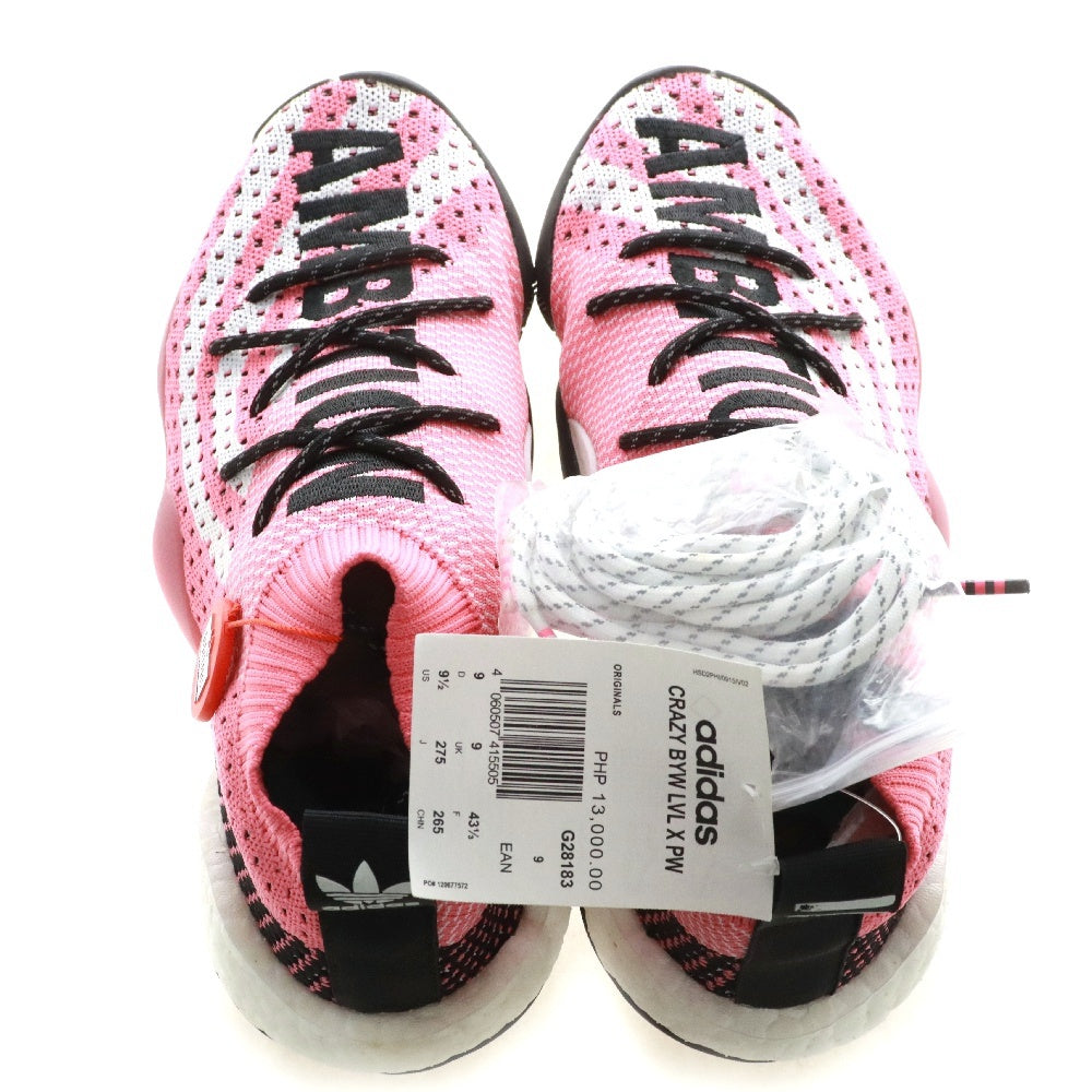 adidas Originals(アディダスオリジナルス) ×PHARRELL WILLIAMS ファレルウイリアムズ G28183 クレイジーブースト ローカットスニーカー US9.5/27.5cm ピンク