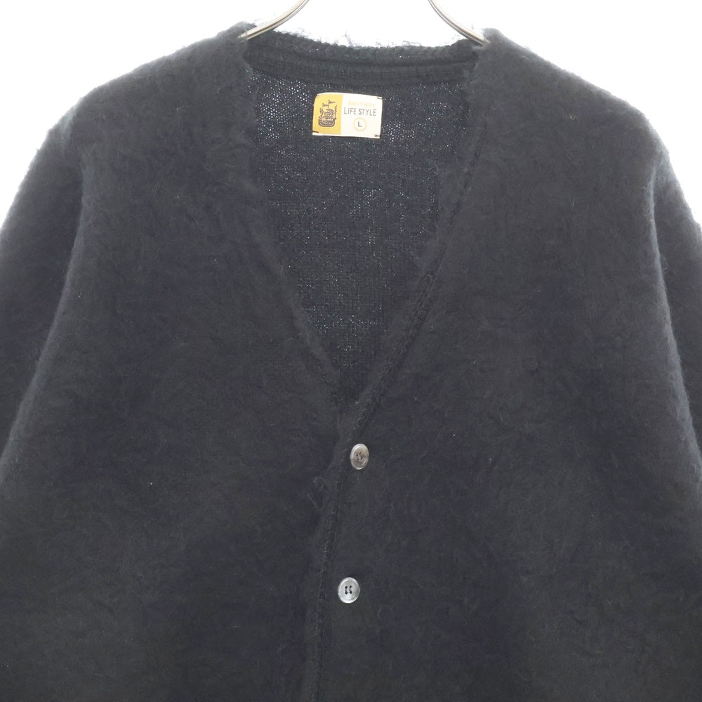 SAINT MICHAEL(セントマイケル) 24AW MOHAIR CARDIGAN SM-YS1-0000-057 モヘアニットカーディガン ブラック
