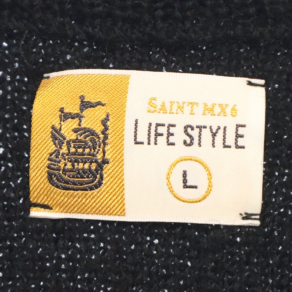 SAINT MICHAEL(セントマイケル) 24AW MOHAIR CARDIGAN SM-YS1-0000-057 モヘアニットカーディガン ブラック
