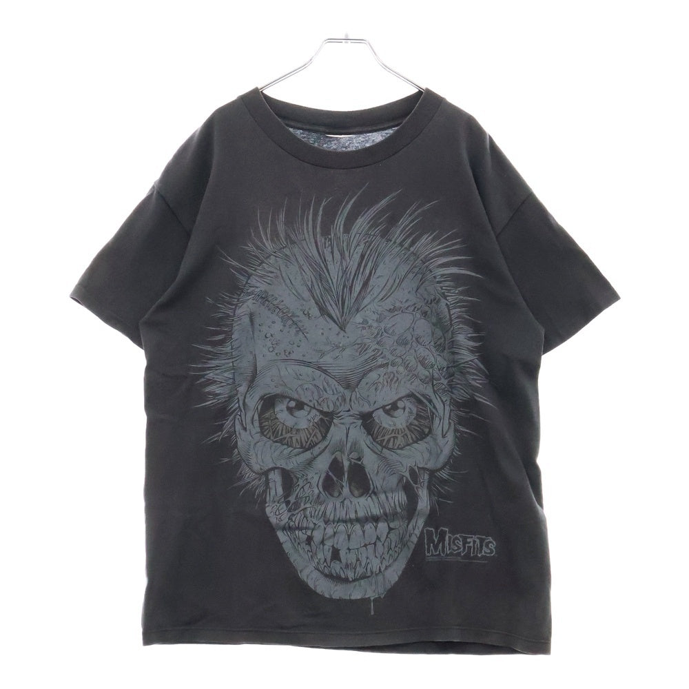 VINTAGE(ヴィンテージ) 00's MISFITS スカルフェイス プリント半袖Tシャツ WILD OATS ブラック