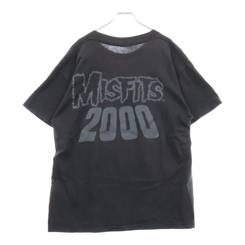 VINTAGE(ヴィンテージ) 00's MISFITS スカルフェイス プリント半袖Tシャツ WILD OATS ブラック