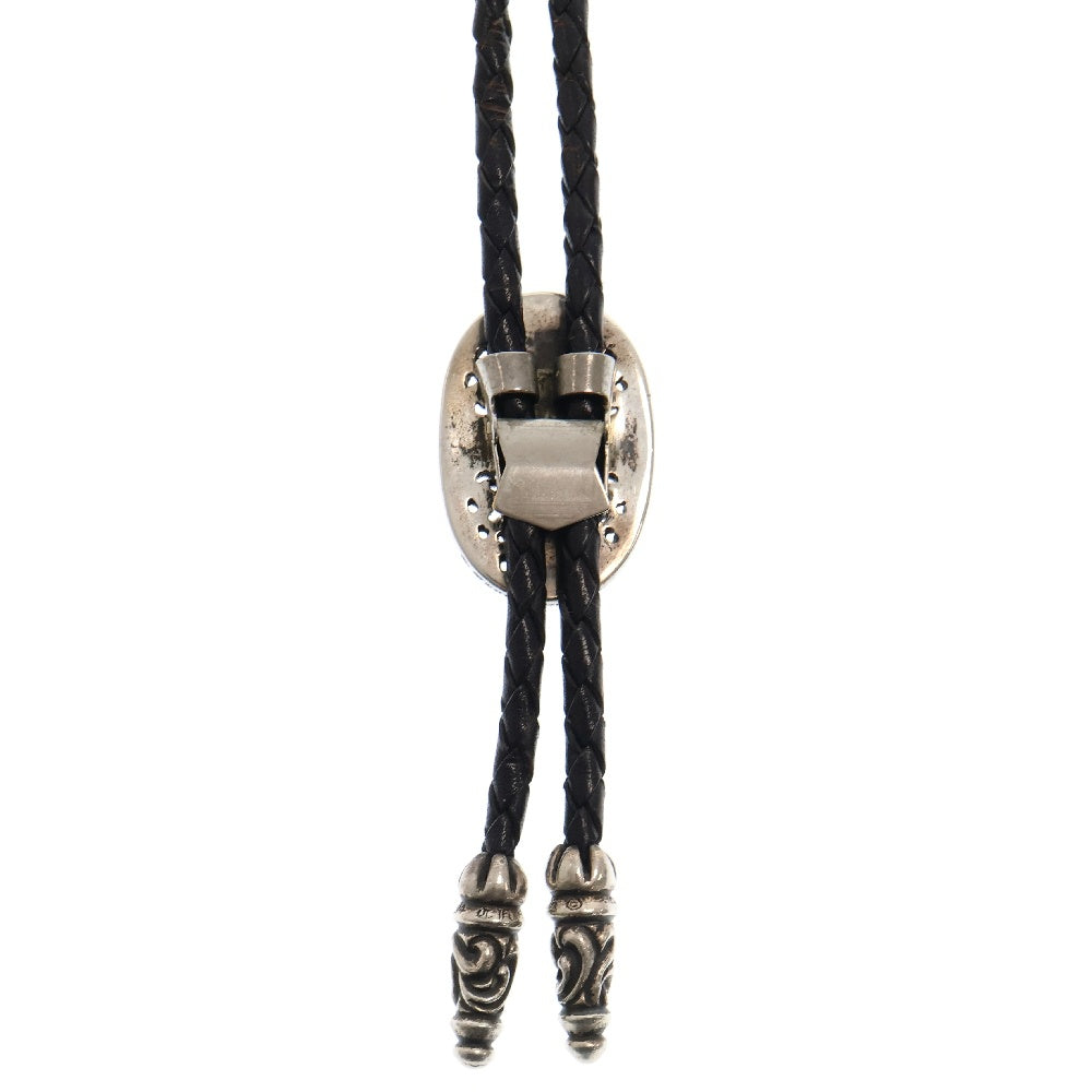 CHROME HEARTS(クロムハーツ) BOLOTIE OVALTINY タイニークラシックオーバルクロス ループタイ シルバー/ブラック BCA209