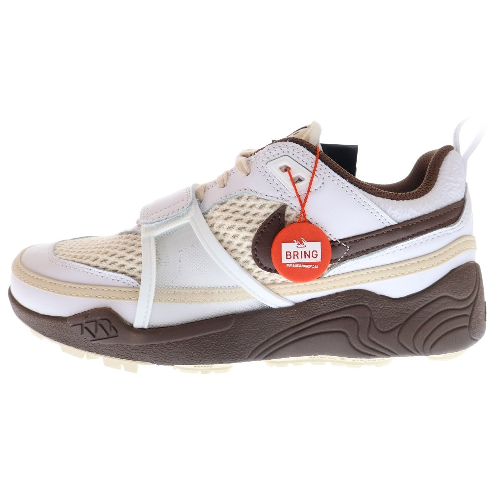 NIKE(ナイキ) ×TRAVIS SCOTT Zoom Field Jaxx HQ3073-100 トラヴィススコット ズームフィールドジャックス ローカットスニーカー ブラウン/ホワイト US8/26cm