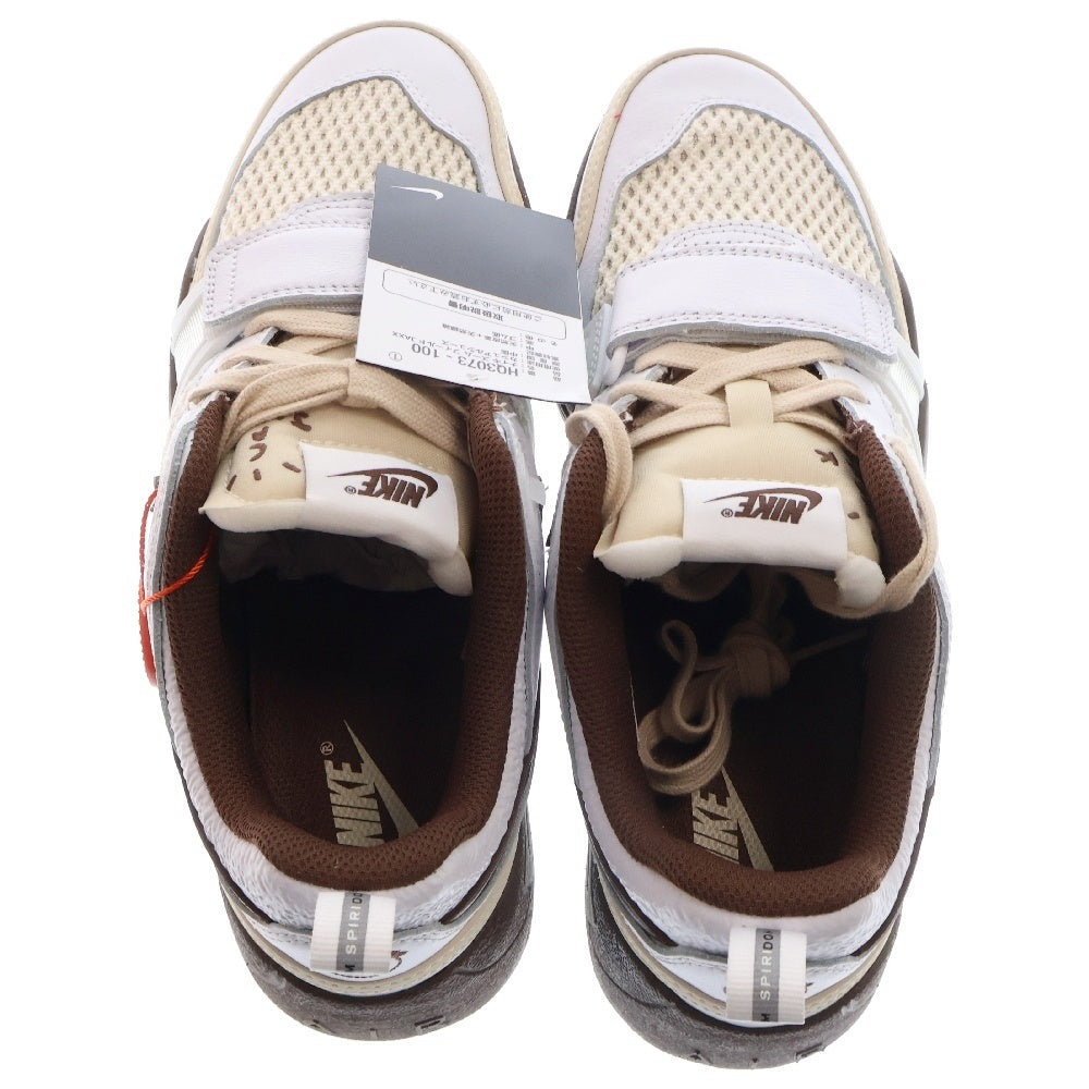 NIKE(ナイキ) ×TRAVIS SCOTT Zoom Field Jaxx HQ3073-100 トラヴィススコット ズームフィールドジャックス ローカットスニーカー ブラウン/ホワイト US8/26cm