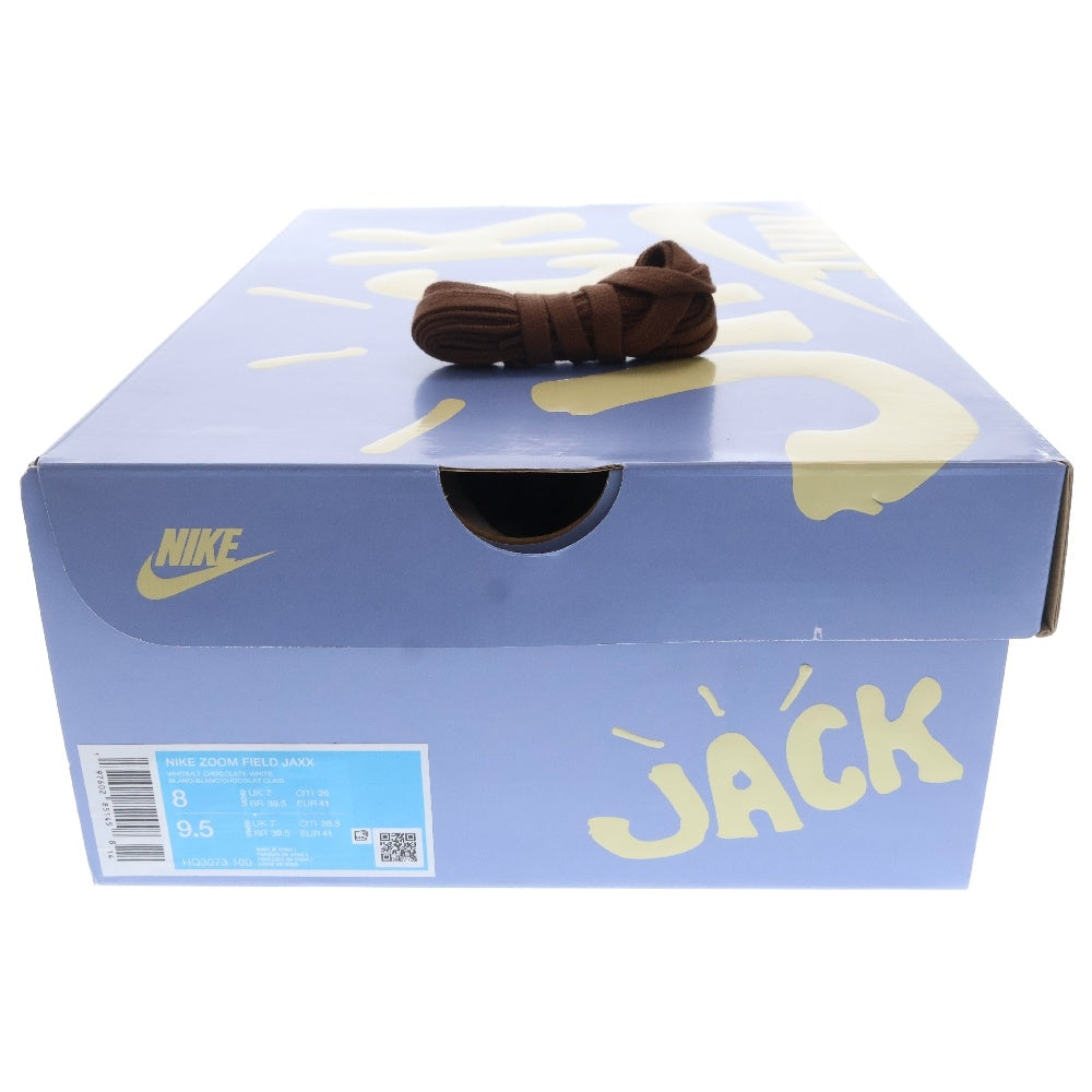 NIKE(ナイキ) ×TRAVIS SCOTT Zoom Field Jaxx HQ3073-100 トラヴィススコット ズームフィールドジャックス ローカットスニーカー ブラウン/ホワイト US8/26cm