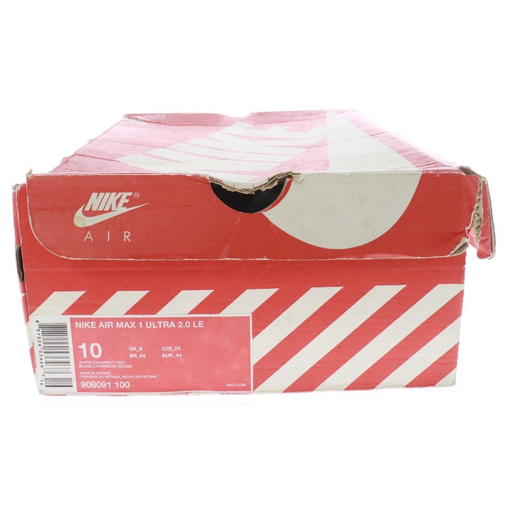 NIKE(ナイキ) AIR MAX 1 ULTRA 2.0 LE 908091-100 エアマックス1 ウルトラ2.0 ローカットスニーカー US10/28cm ホワイト/レッド