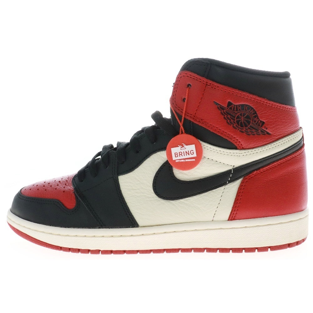 NIKE(ナイキ) AIR JORDAN 1 RETRO HIGH OG BRED TOE 555088-610 エアジョーダン1 ブレッドトゥ ハイカットスニーカー レッド/ブラック US11/29cm