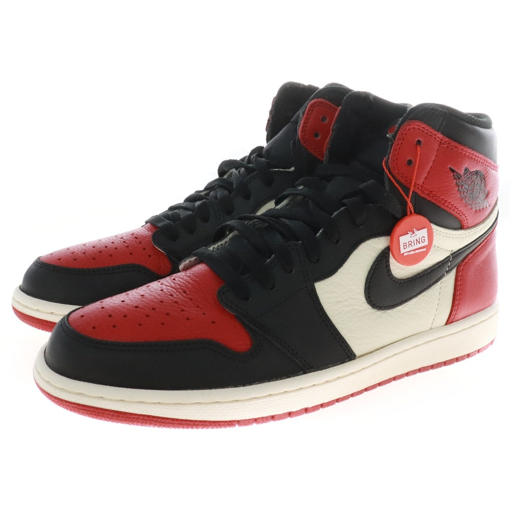 NIKE(ナイキ) AIR JORDAN 1 RETRO HIGH OG BRED TOE 555088-610 エアジョーダン1 ブレッドトゥ ハイカットスニーカー レッド/ブラック US11/29cm