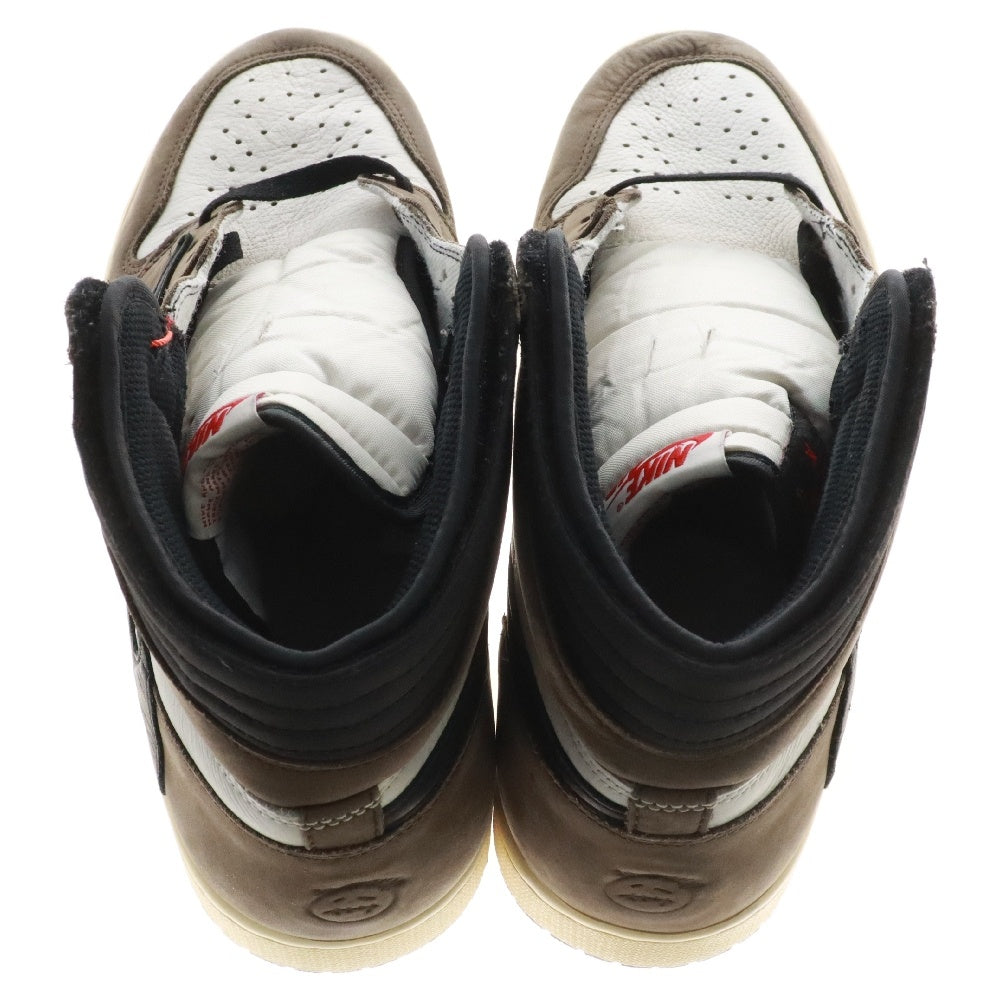 NIKE(ナイキ) ×TRAVIS SCOTT AIR JORDAN 1 RETRO HIGH OG TS SP CD4487-100 トラヴィススコット エアジョーダン1 ハイカットスニーカー ブラウン/ホワイト US11/29cm