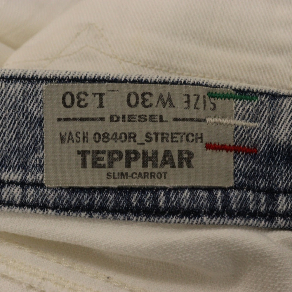 DIESEL(ディーゼル) TEPPHAR デニムパンツ ジーンズ ボタンフライ スリム ストレッチ ホワイト