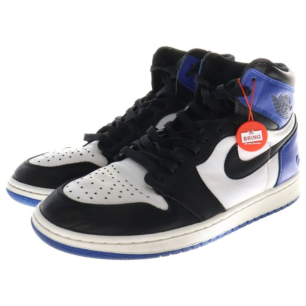 NIKE(ナイキ) ×FRAGMENT DESIGN AIR JORDAN 1 RETRO HIGH OG×フラグメントデザイン エアジョーダン1 レトロ ハイカットスニーカー 716371-040 US10.5/28.5cm ホワイト/ブルー/ブラック
