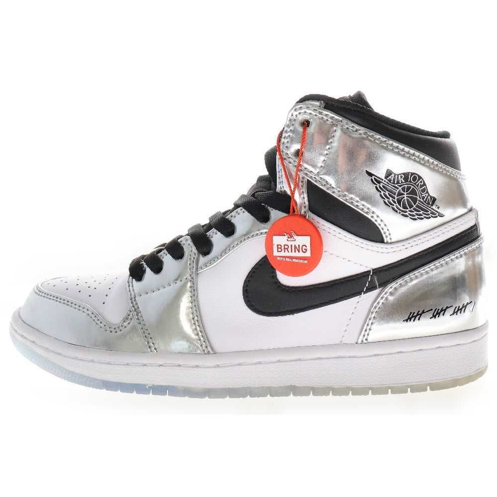 NIKE(ナイキ) AIR JORDAN 1 RETRO HI THINK 16 PASS THE TORCH AQ7476-016 エアジョーダン1 パスザトーチ ハイカットスニーカー US8/26cm AQ7476-016 ホワイト/シルバー