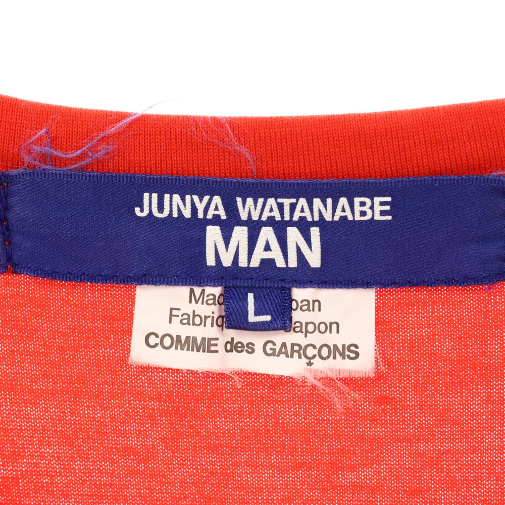 JUNYA WATANABE COMME des GARCONS(ジュンヤワタナベ コムデギャルソン) 23SS 綿度詰天竺プリント Coca-Cola コカコーラ 半袖Tシャツ カットソー レッド WK-T019