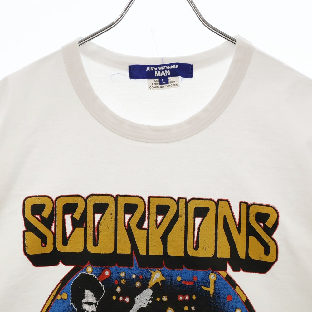 JUNYA WATANABE COMME des GARCONS(ジュンヤワタナベ コムデギャルソン) 24SS SCORPIONS スコーピオンズ 半袖Tシャツ カットソー ホワイト WM-T018