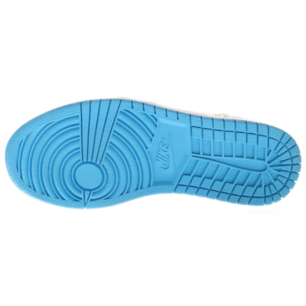 NIKE(ナイキ) ×OFF-WHITE AIR JORDAN 1 POWDER BLUE UNC AQ0818-148 オフホワイト エアジョーダン1 パウダーブルー ハイカットスニーカー US9.5/27.5cm ホワイト/ブルー