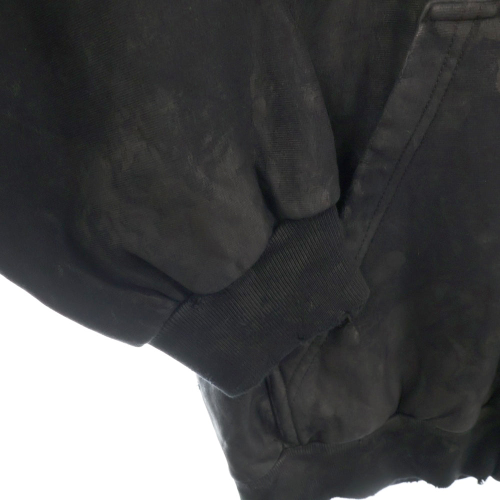 BALENCIAGA(バレンシアガ) キャンペーンロゴダメージ加工スウェットジップアップパーカー 720424 TNVK5 ブラック