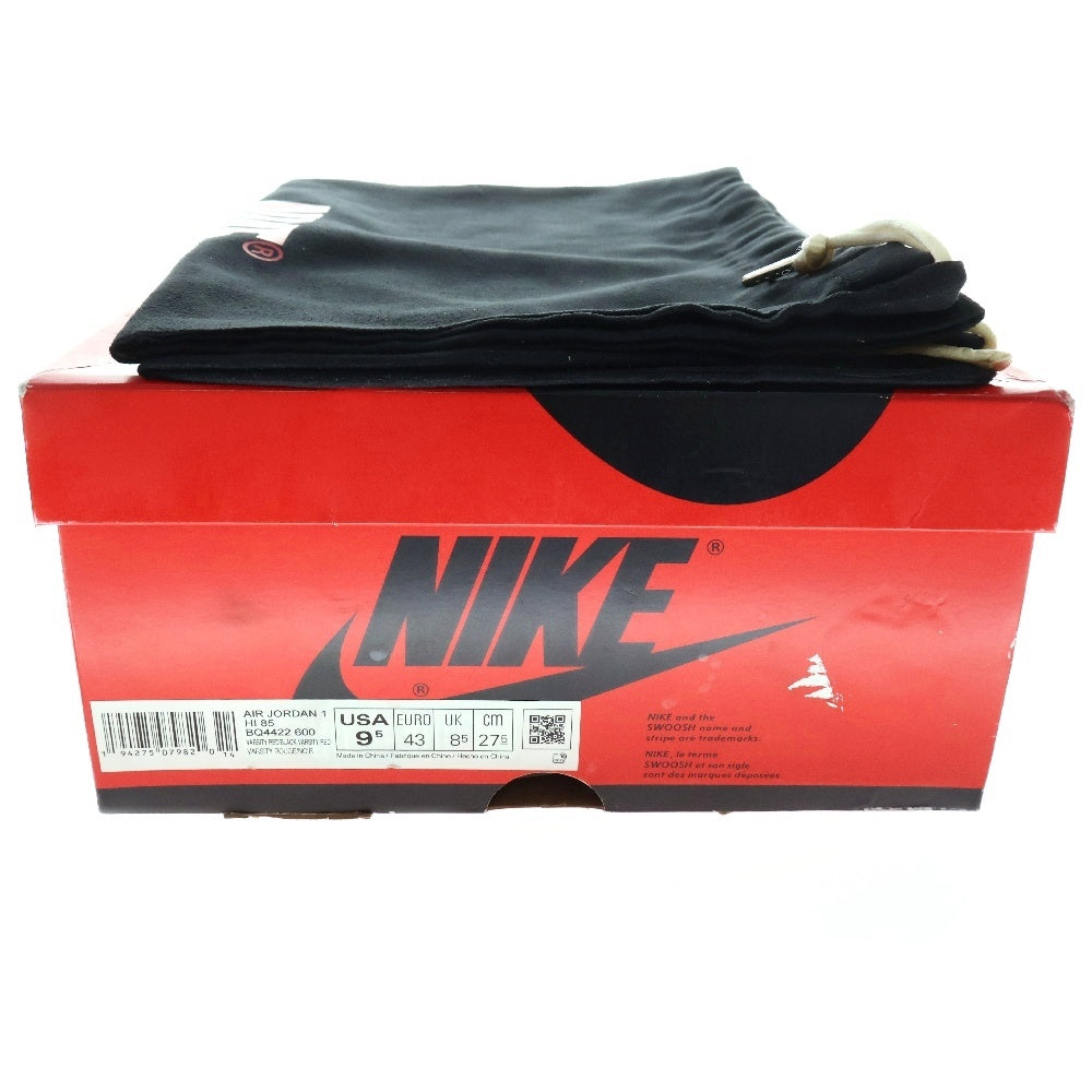 NIKE(ナイキ) AIR JORDAN 1 HIGH 85 VARSITY RED エアジョーダン 1 ハイ 85 バーシティレッド ハイカットスニーカー ブラック/レッド BQ4422-600 US9.5/27.5cm